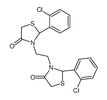 (2R)-2-(2-chlorophenyl)-3-[2-[(2R)-2-(2-chlorophenyl)-4-oxo-1,3-thiazolidin-3-yl]ethyl]-1,3-thiazolidin-4-one结构式