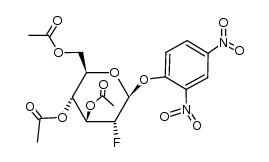 2',4'-Dinitrophenyl 3,4,6-tri-O-acetyl-2-deoxy-2-fluoro-β-D-glucopyranoside Structure