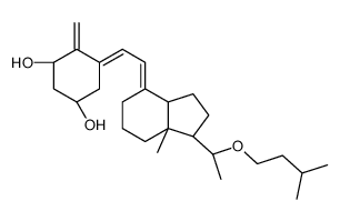(1R,3S,5E)-5-[(2E)-2-[(3aS,7aS)-7a-methyl-1-[(1S)-1-(3-methylbutoxy)ethyl]-2,3,3a,5,6,7-hexahydro-1H-inden-4-ylidene]ethylidene]-4-methylidenecyclohexane-1,3-diol结构式