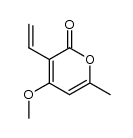 4-methoxy-6-methyl-3-vinyl-2-pyrone Structure