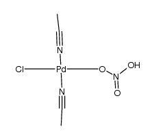 bis(acetonitrile)chloronitropalladium(II) Structure