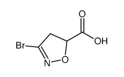 3-bromo-4,5-dihydroisoxazole-5-carboxylic acid结构式