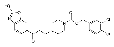 (3,4-dichlorophenyl)methyl 4-[3-oxo-3-(2-oxo-3H-1,3-benzoxazol-6-yl)propyl]piperazine-1-carboxylate结构式