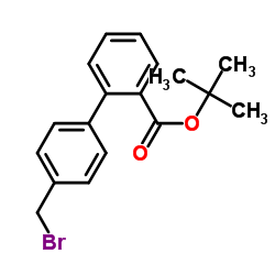 tert-Butyl 4'-(bromomethyl)biphenyl-2-carboxylate structure