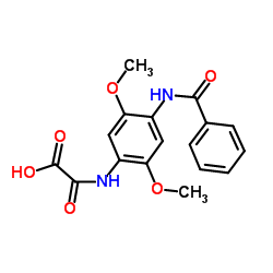 {[4-(Benzoylamino)-2,5-dimethoxyphenyl]amino}(oxo)acetic acid Structure