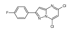5,7-二氯-2-(4-氟苯基)-吡唑并[1,5-a]嘧啶结构式