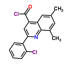 2-(2-Chlorophenyl)-6,8-dimethyl-4-quinolinecarbonyl chloride结构式