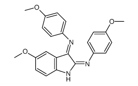 3-(4-methoxyphenylimino)-5-methoxy-N-(4-methoxyphenyl)-3H-indole-2-amine结构式