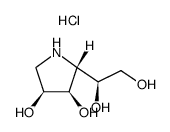 (2R,3R,4S)-2-((S)-1,2-dihydroxyethyl)pyrrolidine-3,4-diol hydrochloride结构式