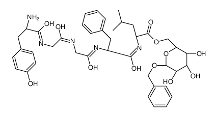 [(2R,3S,4S,5R,6R)-3,4,5-trihydroxy-6-phenylmethoxyoxan-2-yl]methyl (2S)-2-[[(2S)-2-[[2-[[2-[[(2S)-2-amino-3-(4-hydroxyphenyl)propanoyl]amino]acetyl]amino]acetyl]amino]-3-phenylpropanoyl]amino]-4-methylpentanoate结构式