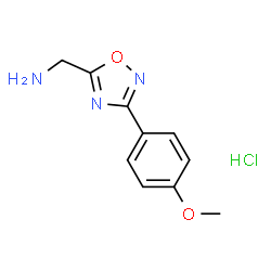 5-Aminomethyl-3-(4-methoxyphenyl)-[1,2,4] oxadiazole hydrochloride结构式