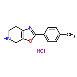 2-(4-Methylphenyl)-4,5,6,7-tetrahydro[1,3]oxazolo[5,4-c]pyridine hydrochloride (1:1)结构式