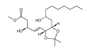 methyl (3S,6R,7S,9R,E)-C6,C7-O-isopropilydene-3,6,7,9-tetrahydroxydodec-4-enoate Structure