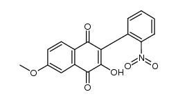 2-hydroxy-7-methoxy-3-(2-nitrophenyl)naphthalene-1,4-dione结构式