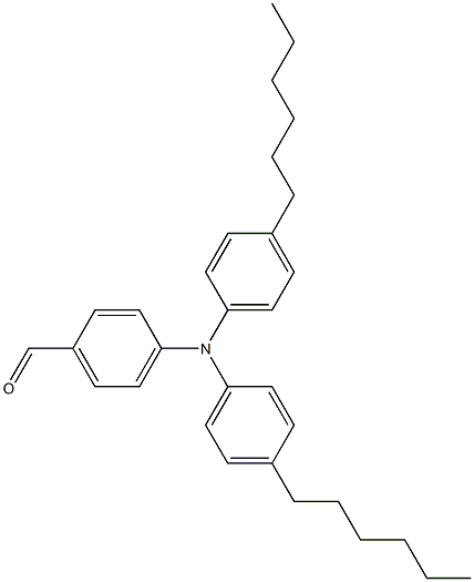 4-(bis(4-hexylphenyl)amino)benzaldehyde Structure