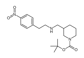 3-((4-nitrophenethylamino)methyl)piperidine-1-carboxylic tert butyl ester Structure