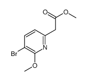 methyl 2-(5-bromo-6-methoxypyridin-2-yl)acetate结构式