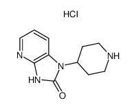 2-oxo-1-(piperidinium-4-yl)-2,3-dihydro-1H-imidazo[4,5-b]pyridin-4-ium dichloride Structure
