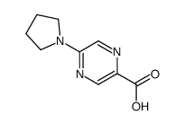 5-pyrrolidin-1-ylpyrazine-2-carboxylic acid Structure