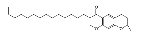 1-(7-methoxy-2,2-dimethyl-3,4-dihydrochromen-6-yl)hexadecan-1-one结构式