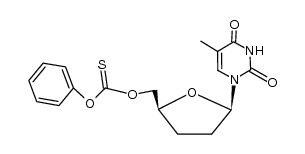 3'-deoxy-5'-O-(phenoxythiocarbonyl)thymidine结构式