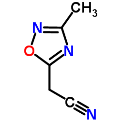 (3-Methyl-1,2,4-oxadiazol-5-yl)acetonitrile Structure