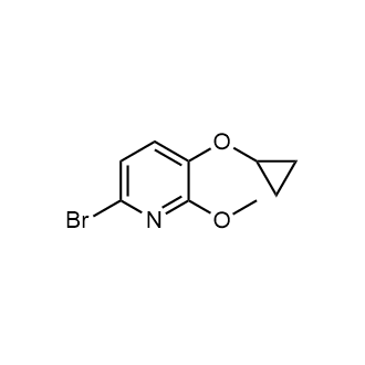 6-溴-3-环丙氧基-2-甲氧基吡啶结构式