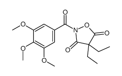 2-(3,4,5-trimethoxybenzoyl)-4,4-diethyl-3,5-isoxazolidinedione Structure