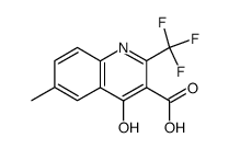 4-hydroxy-6-methyl-2-(trifluoromethyl)quinoline-3-carboxylic acid结构式