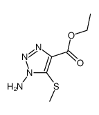 1H-1,2,3-Triazole-4-carboxylicacid,1-amino-5-(methylthio)-,ethylester(9CI)结构式