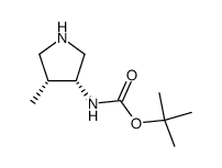 (3R,4R)-3-(Boc-氨基)-4-甲基吡咯烷结构式