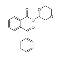 1,4-dioxan-2-yl 2-benzoylbenzoate Structure