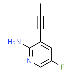 2-Pyridinamine, 5-fluoro-3-(1-propyn-1-yl)- structure