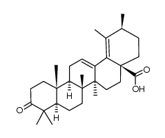 3-oxo-urs-20α,12,18(19)-dien-28-oic acid结构式