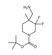 tert-butyl 4-(aminomethyl)-3,3-difluoro-4-methylpiperidine-1-carboxylate structure