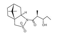 N-((2S,3S)-3-hydroxy-2-methylpentanoyl)bornane-10,2-sultam结构式