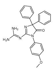 [1-(4-Methoxyphenyl)-5-oxo-4,4-diphenyl-2-imidazolin-2-yl]guanidin结构式