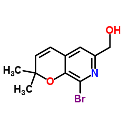 (8-Bromo-2,2-dimethyl-2H-pyrano[2,3-c]pyridin-6-yl)methanol结构式