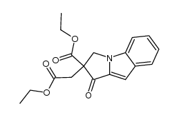 ethyl 2-(ethoxycarbonyl)-2,3-dihydro-1-oxo-1H-pyrrolo[1,2-a]indole-2-acetate结构式