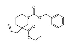 1-Benzyl 3-ethyl 3-allyl-1,3-piperidinedicarboxylate Structure
