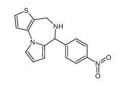 4H-Pyrrolo(1,2-a)thieno(2,3-f)(1,4)diazepine,5,6-dihydro-6-(4-nitrophenyl) Structure