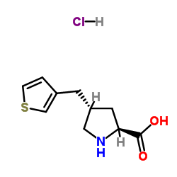 (4R)-4-(3-Thienylmethyl)-L-proline hydrochloride (1:1) structure