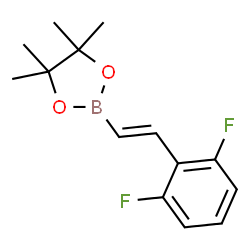 (E)-2-(2,6-二氟苯乙烯基)-4,4,5,5-四甲基-1,3,2-二氧杂硼烷结构式