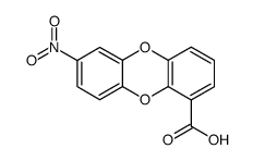 7-nitrodibenzo(1,4)dioxin-1-carboxylic acid Structure