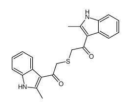 1-(2-methyl-1H-indol-3-yl)-2-[2-(2-methyl-1H-indol-3-yl)-2-oxoethyl]sulfanylethanone结构式