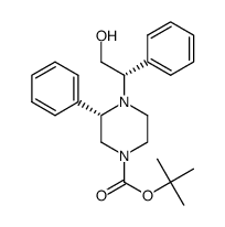 (S)-tert-butyl 4-((S)-2-hydroxy-1-phenylethyl)-3-phenylpiperazine-1-carboxylate结构式