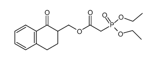 (1-oxo-1,2,3,4-tetrahydronaphthalen-2-yl)methyl 2-(diethoxyphosphoryl)acetate结构式