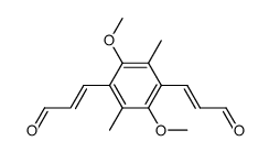 (E,E)-1,4-bis(2-formylethenyl)-2,5-dimethoxy-3,6-dimethylbenzene结构式