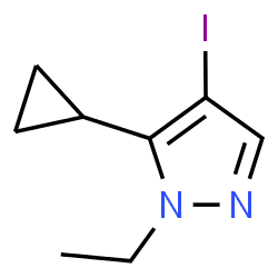 5-Cyclopropyl-1-ethyl-4-iodo-1H-pyrazole Structure