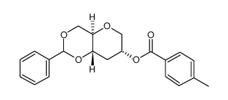 [(4aR,7R,8aS)-2-phenyl-4,4a,6,7,8,8a-hexahydropyrano[3,2-d][1,3]dioxin-7-yl] 4-methylbenzoate结构式